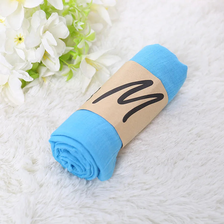20 Colors Solid Color Hijab Scarf For Women Luxury Breathable Shawl Wraps Ladies Head Scarves Neck Bandana Black Scarfs Men Gift