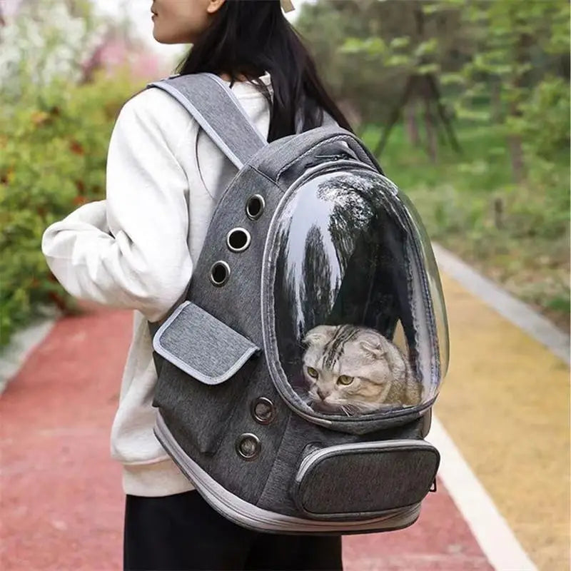 Cat Backpack Carrier Pet Bag Carrier Cat Travel Pouch Backpack Breathable Space Capsule Pet Carrier Cat Bag Pet Backpack For