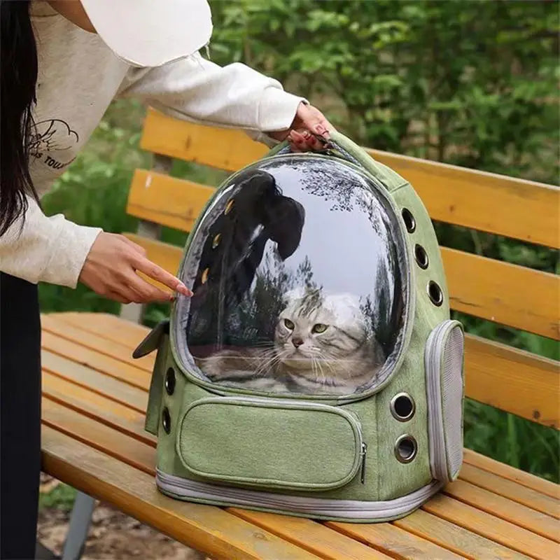 Cat Backpack Carrier Pet Bag Carrier Cat Travel Pouch Backpack Breathable Space Capsule Pet Carrier Cat Bag Pet Backpack For