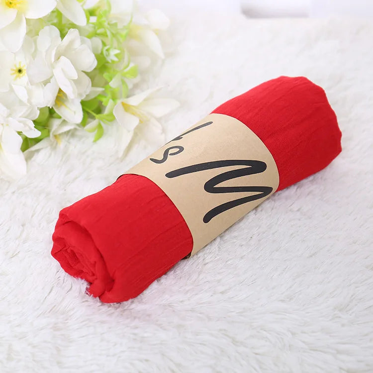 20 Colors Solid Color Hijab Scarf For Women Luxury Breathable Shawl Wraps Ladies Head Scarves Neck Bandana Black Scarfs Men Gift