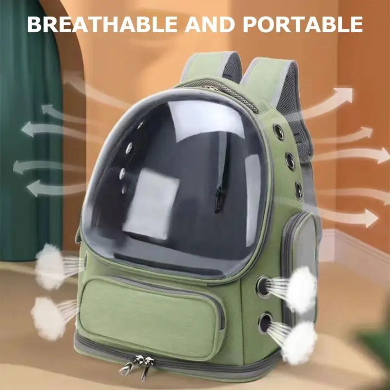 Cat Backpack Carrier Pet Bag Carrier Cat Travel Pouch Backpack Breathable Space Capsule Pet Carrier Cat Bag Pet Backpack For